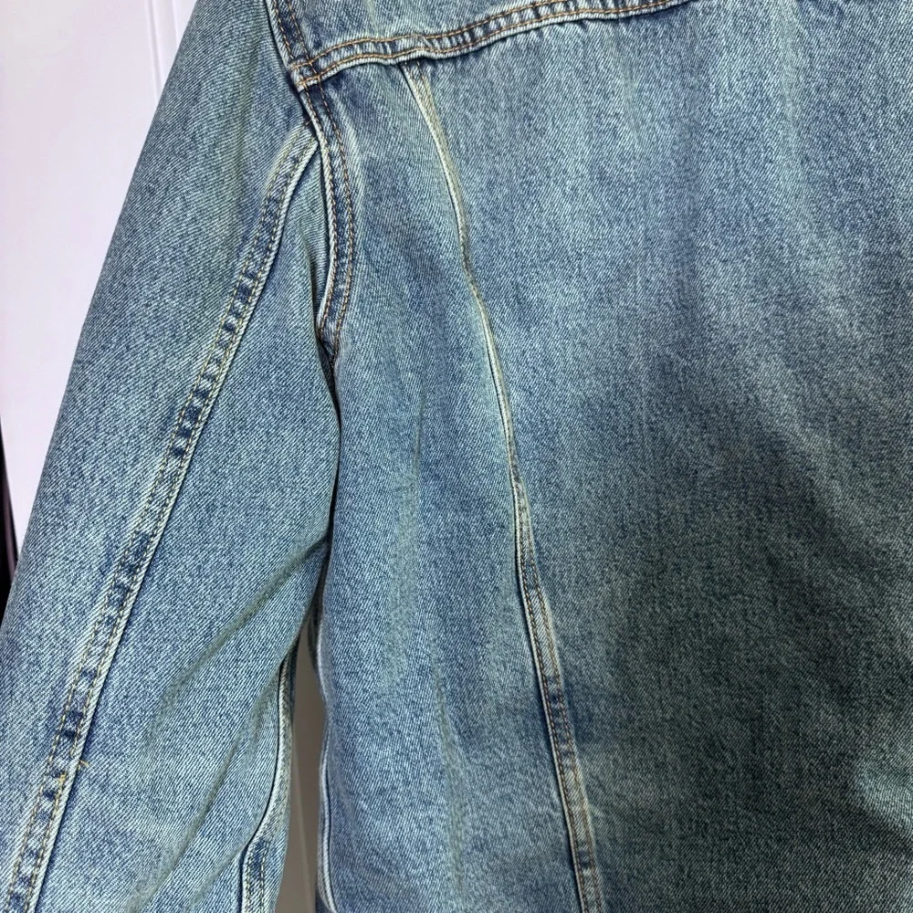 Levi's Blue Denim Sherpa Jacket - Picture 14 of 16